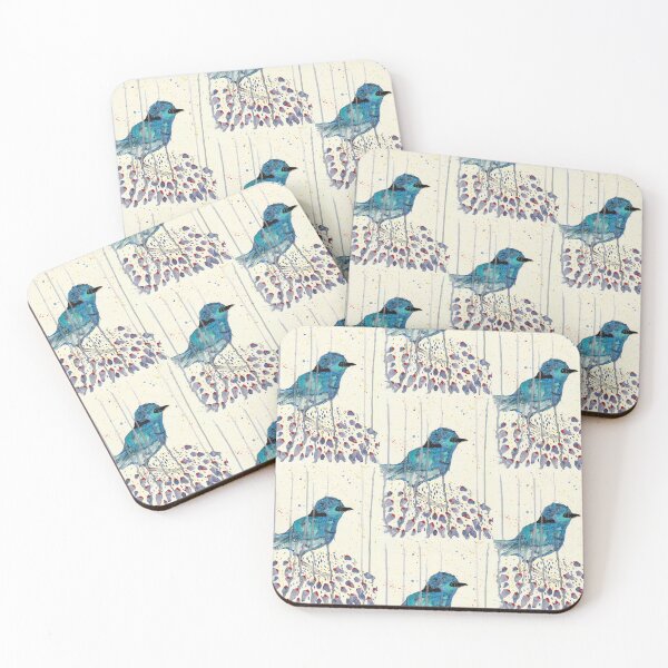 Item preview, Blue Wren Watercolor – Hand-Painted Australian Bird Cards Prints and Posters  designed and sold by Junomoon23.