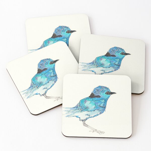 Item preview, Blue Wren Watercolour & Ink Cards Prints and Posters  designed and sold by Junomoon23.
