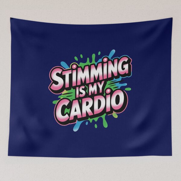 Item preview, Stimming is My Cardio – Edgy Logo designed and sold by GENX-AUTISM-DAD.