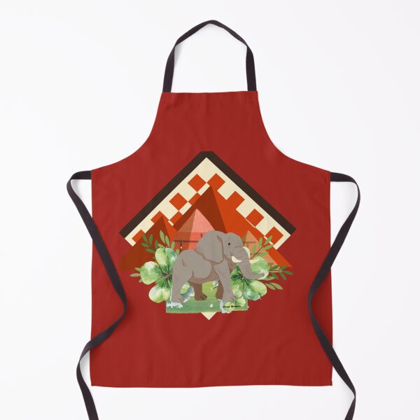 Item preview, Elephant and red pyramids designed and sold by artbyomega.