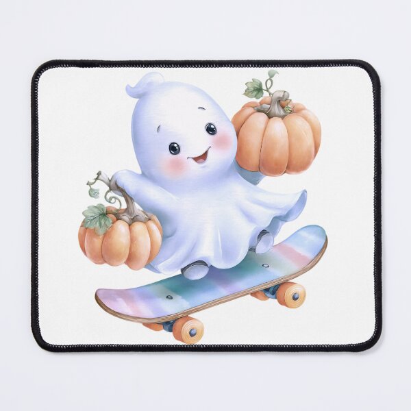 Item preview, Halloween Cute Ghost on Skateboard – Spooky Kawaii Skater Design designed and sold by Winarrts.