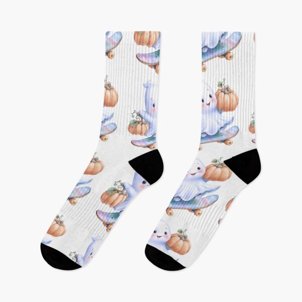 Item preview, Halloween Cute Ghost on Skateboard – Spooky Kawaii Skater Design designed and sold by Winarrts.