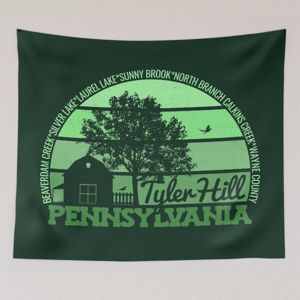 Item preview, Tyler Hill Pennsylvania Sunset Retro Vintage Local Pride Logo designed and sold by CRHPOD20.