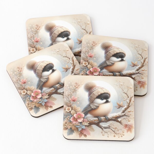 Item preview, 'Adorable Chickadee in Winter' designed and sold by LittlePaws2.
