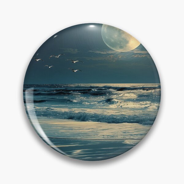 Item preview, Tidelight Sonata: Moon Over Indigo Shore designed and sold by ArgentoArt.