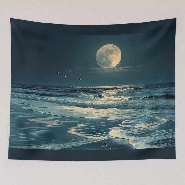 Item preview, Tidelight Sonata: Moon Over Indigo Shore designed and sold by ArgentoArt.