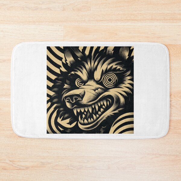 Item preview, Mad Wolf - Vintage Engraving Style Illustration designed and sold by Elbstromstudio.