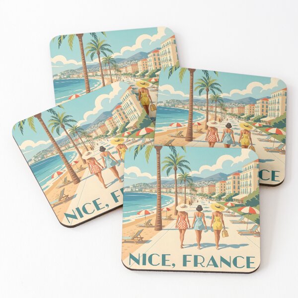 Item preview, Vintage Nice Travel Poster Art designed and sold by CraftaMint.