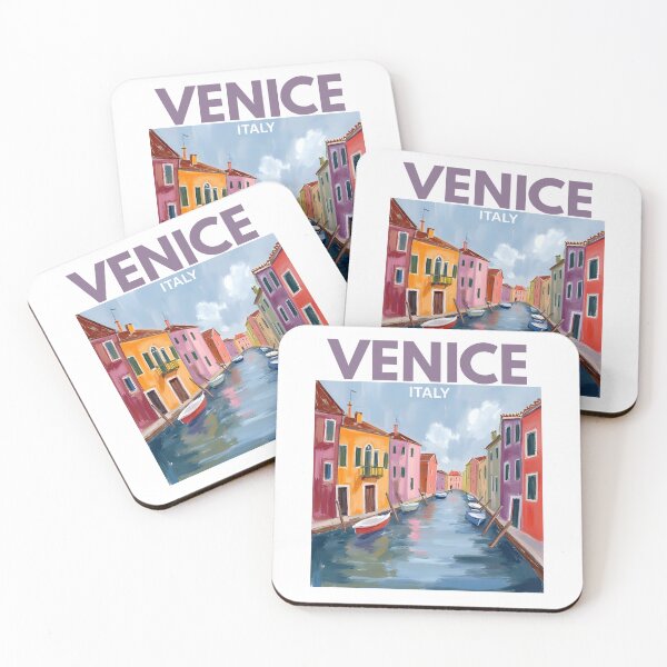Item preview, Venice Italy canal illustration – Colorful travel art designed and sold by dijjaboutique.