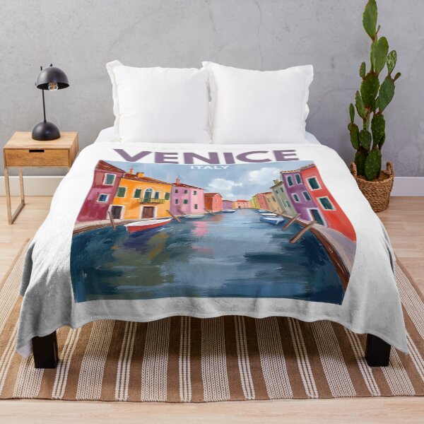 Item preview, Venice Italy canal illustration – Colorful travel art designed and sold by dijjaboutique.