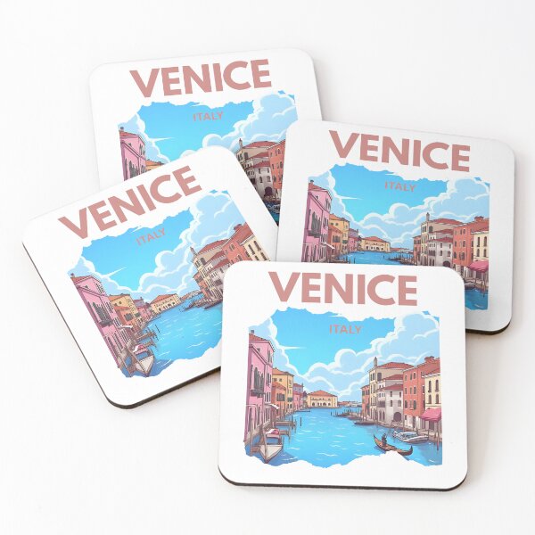Item preview, Venice Italy canal illustration – Colorful travel art designed and sold by dijjaboutique.