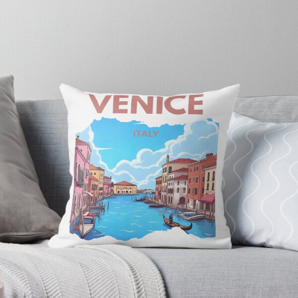 Item preview, Venice Italy canal illustration – Colorful travel art designed and sold by dijjaboutique.