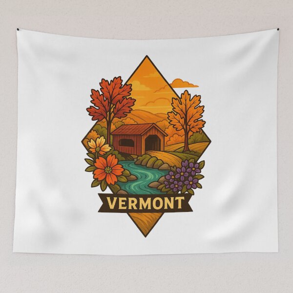 Item preview, Vermont – Covered Bridge and Autumn Landscapes designed and sold by Ahau Designs.