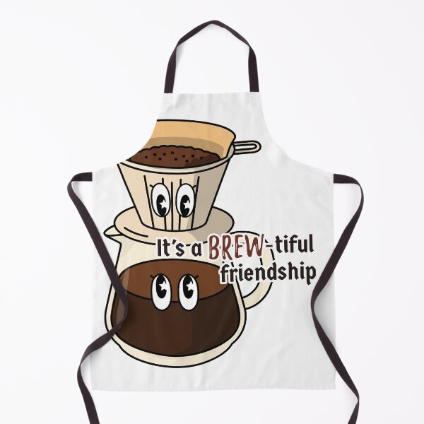Item preview, It’s a Brew-tiful Friendship Coffee Pun Design | Cute Coffee Quote Art with Dripper and Server designed and sold by P-L-Sardines.