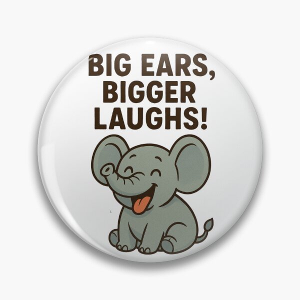 Item preview, Big Ears, Bigger Smiles – Funny Elephant Design designed and sold by SteffaArt.
