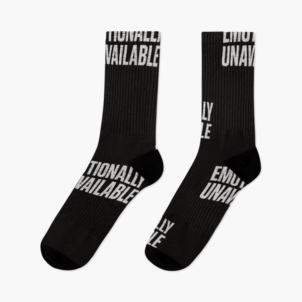 Item preview, Emotionally Unavailable – Dark Humor Typography designed and sold by HoopeStylee.