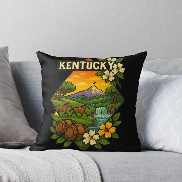 Aperçu de l'œuvre Kentucky – Chevaux, bourbon et paysages de Bluegrass créée et vendue par Ahau Designs.