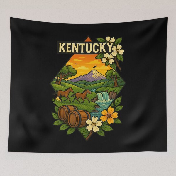 Item preview, Kentucky – Horses, bourbon, and Bluegrass landscapes designed and sold by Ahau Designs.