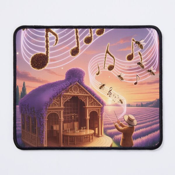 Item preview, THE BEEKEEPER'S SYMPHONY - Whimsical Bee & Music Art for Nature Lovers, Honeybee Conservation Poster designed and sold by Rilindi.