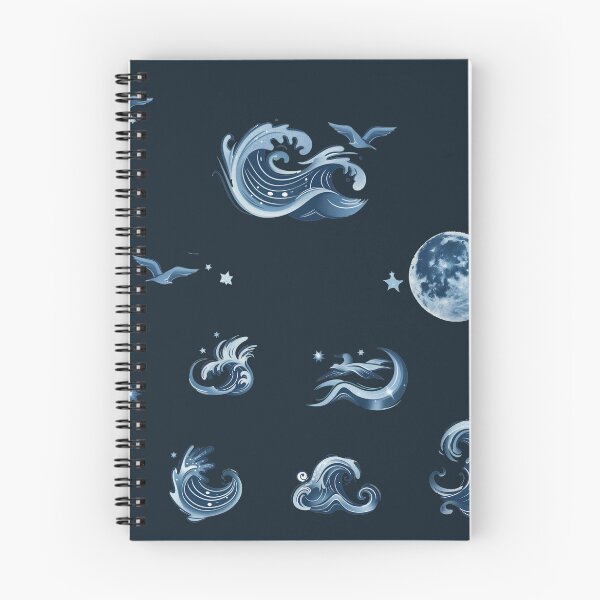 Item preview, Moonlit Wave Elements: Indigo Sticker Pack designed and sold by ArgentoArt.