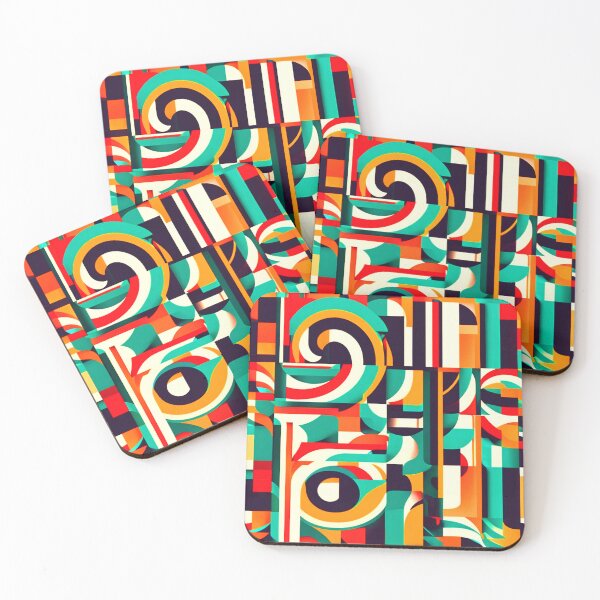 Item preview, Mid-Century Modern Fantasy Bauhaus-Inspired 1950's Pattern designed and sold by DEC02.