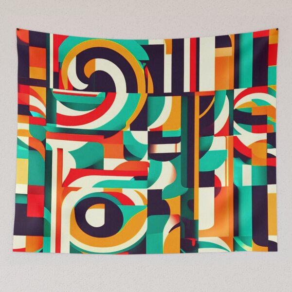 Item preview, Mid-Century Modern Fantasy Bauhaus-Inspired 1950's Pattern designed and sold by DEC02.