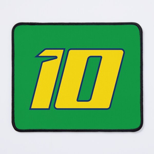 Item preview, Diogo Moreira #10 MotoGP | Brazilian Flag Number Plate Art Yellow designed and sold by Fan Art Station .