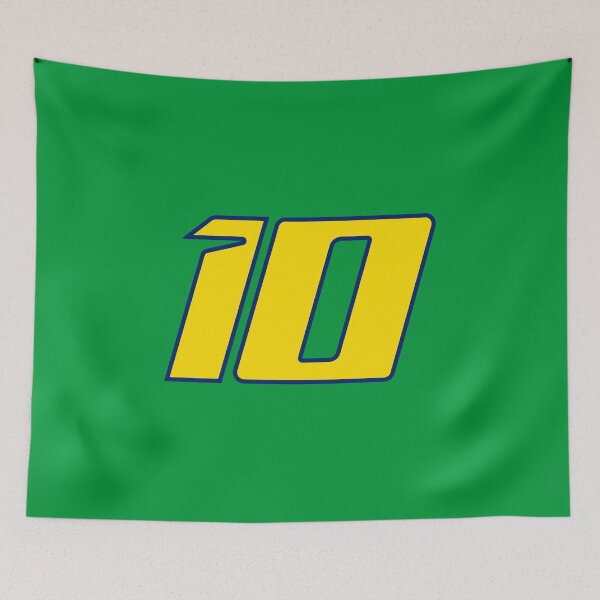 Item preview, Diogo Moreira #10 MotoGP | Brazilian Flag Number Plate Art Yellow designed and sold by Fan Art Station .