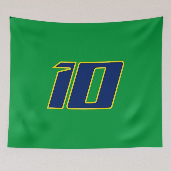 Item preview, Diogo Moreira #10 MotoGP | Brazilian Flag Number Plate Art Green designed and sold by Fan Art Station .