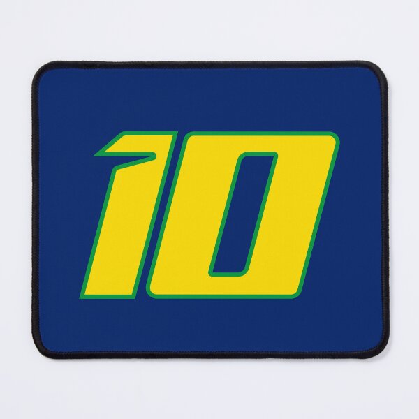 Item preview, Diogo Moreira #10 MotoGP | Brazilian Flag Number Plate Art Blue designed and sold by Fan Art Station .