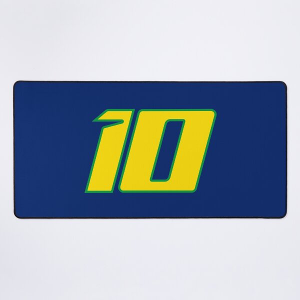 Item preview, Diogo Moreira #10 MotoGP | Brazilian Flag Number Plate Art Blue designed and sold by Fan Art Station .