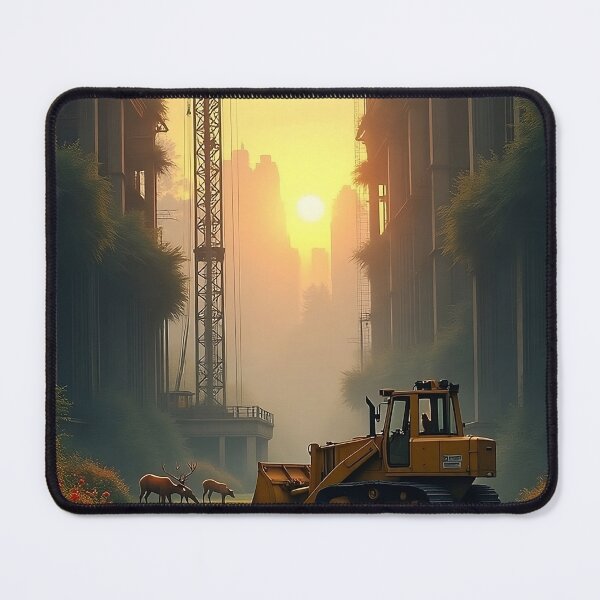 Item preview, THE OVERGROWN CONSTRUCTION SITE - Nature Reclaiming Art for Eco-Conscious Fans, Abandonedcore Aesthetic Poster designed and sold by Rilindi.