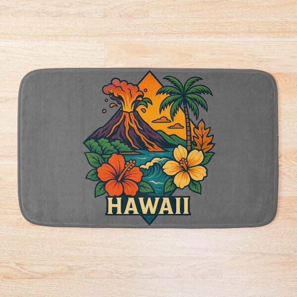 Item preview, Hawaii – Volcanoes, hibiscus flowers, and tropical landscapes designed and sold by Ahau Designs.