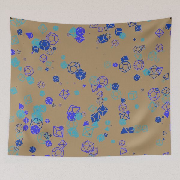 Item preview, Blue RPG Dice Pattern – Geometric D20 Design, Gamer Wall Art, Fantasy Dice Decor designed and sold by AvengingSassy.