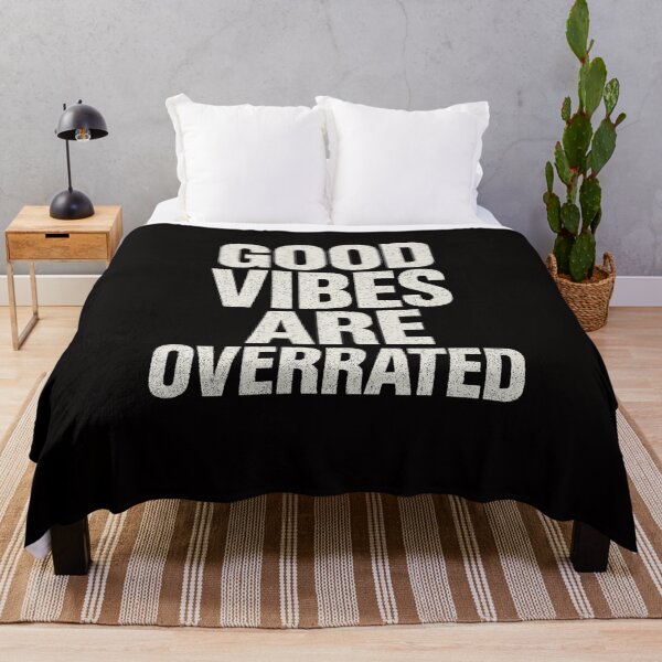Item preview, Good Vibes Are Overrated – Edgy Typography Design designed and sold by HoopeStylee.