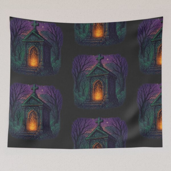 Item preview, Graveyard Magic – Haunted Forest Tomb with Glitter designed and sold by BloomOfDesign.