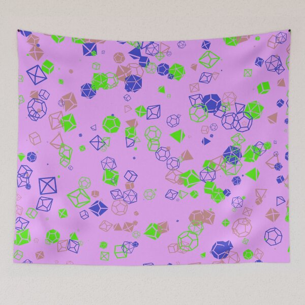 Item preview, Pink RPG Dice Pattern – Geometric D20 Design, Gamer Wall Art, Fantasy Dice Decor designed and sold by AvengingSassy.