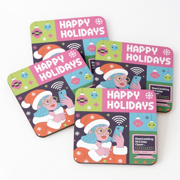 Item preview, Santa Girl Catching Wi-Fi Holiday Cheer designed and sold by Mystic Wild Studio.