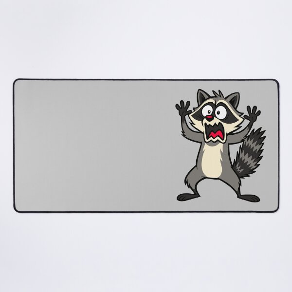 Item preview, Scared Cartoon Raccoon Expression designed and sold by SnappyPNG.