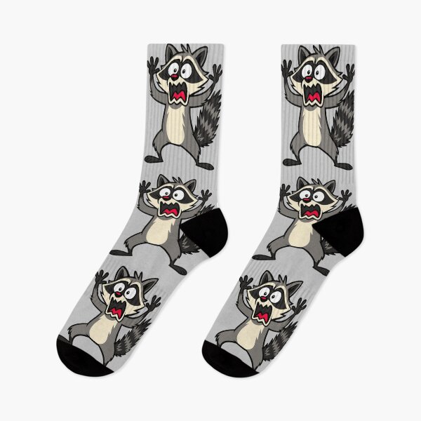 Item preview, Scared Cartoon Raccoon Expression designed and sold by SnappyPNG.