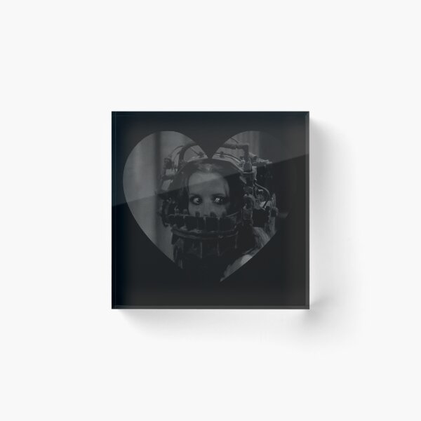 Item preview, Amanda Reverse Bear Trap Heart in Black and White designed and sold by cemetery girl.
