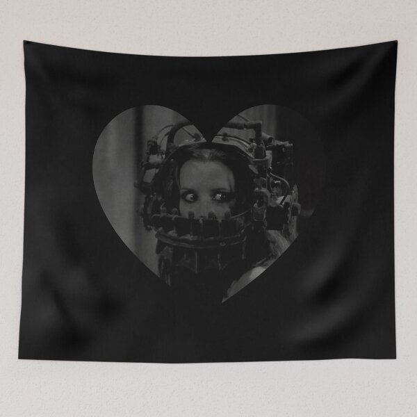 Item preview, Amanda Reverse Bear Trap Heart in Black and White designed and sold by cemetery girl.