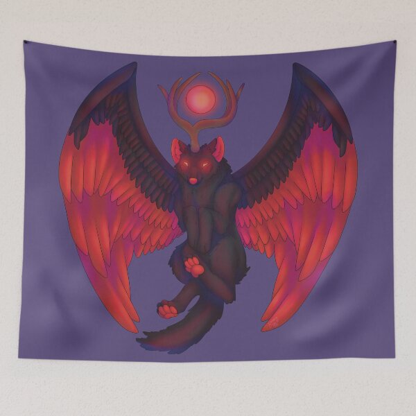 Item preview, Blood Moon Wolf (Blue) designed and sold by BananaBearDraws.