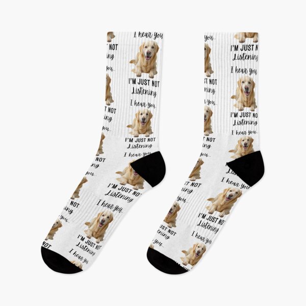 Item preview, Funny Cream Colored Golden Retriever Design: I Hear You, I'm Just Not Listening designed and sold by Fredster1966.