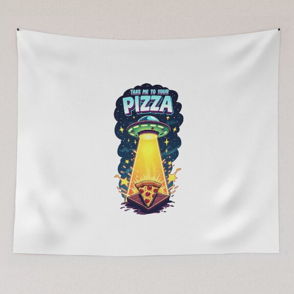 Item preview, UFO Attack | Take Me to Your Pizza designed and sold by Dazzle-Sizzle.