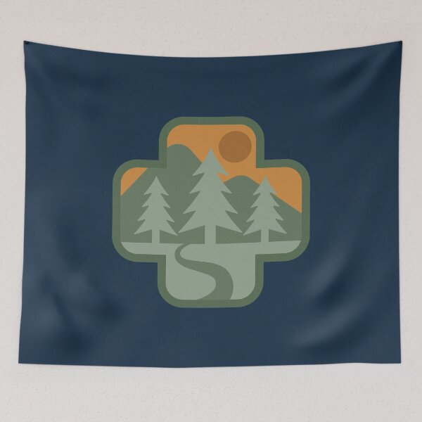 Item preview, I Need Some Tree Therapy – Retro Camping & Hiking Design First Aid designed and sold by FreshyStudios.