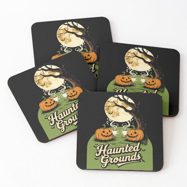 Item preview, Haunted Grounds – Vintage Halloween Coffee Design designed and sold by Darty Creations.