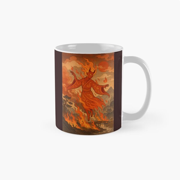 Item preview, Flame Warden – Ukiyo-e Fire Spirit of the Forest designed and sold by KMChronicles.