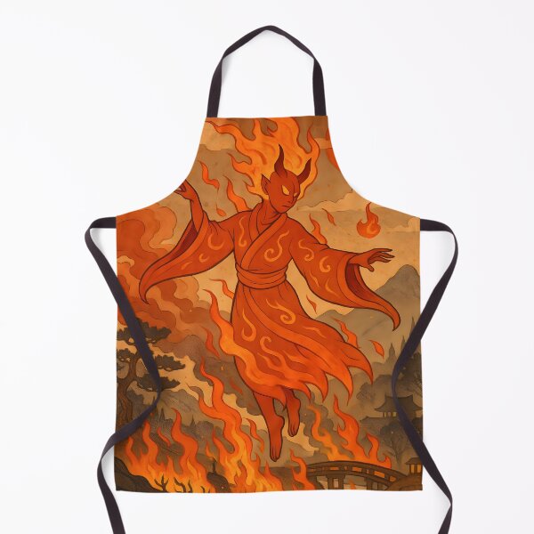 Item preview, Flame Warden – Ukiyo-e Fire Spirit of the Forest designed and sold by KMChronicles.