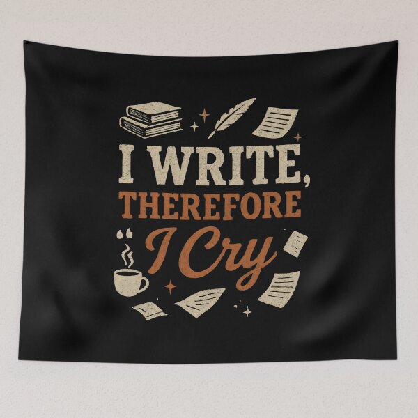 Item preview, Academic Writing - I Write Therefore I Cry  designed and sold by DemureArtsy.